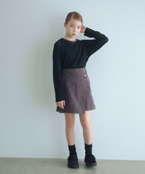 green label relaxing / グリーンレーベル リラクシング ショート・ハーフ・半端丈パンツ | ツイルラップ キュロットパンツ / キッズ  100cm-160cm | 詳細2