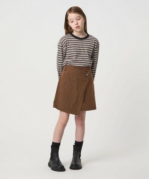 green label relaxing / グリーンレーベル リラクシング ショート・ハーフ・半端丈パンツ | ツイルラップ キュロットパンツ / キッズ  100cm-160cm | 詳細13