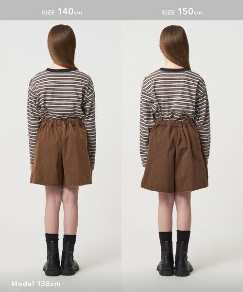 green label relaxing / グリーンレーベル リラクシング ショート・ハーフ・半端丈パンツ | ツイルラップ キュロットパンツ / キッズ  100cm-160cm | 詳細16