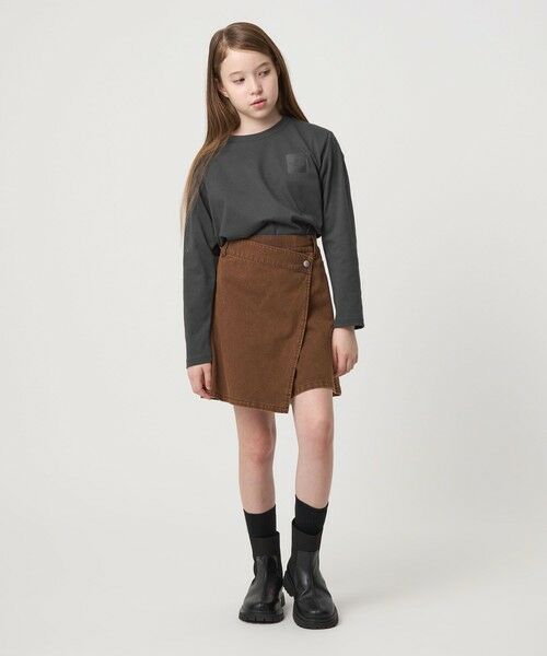 green label relaxing / グリーンレーベル リラクシング カットソー | ＜THE NORTH FACE＞ロングスリーブ スモールスクエア ロゴティー / キッズ  130cm-160cm | 詳細2