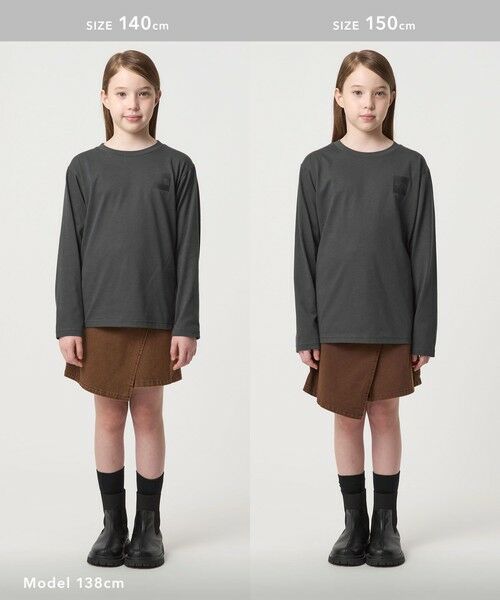 green label relaxing / グリーンレーベル リラクシング カットソー | ＜THE NORTH FACE＞ロングスリーブ スモールスクエア ロゴティー / キッズ  130cm-160cm | 詳細5