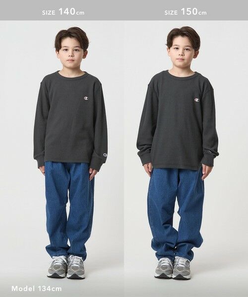 green label relaxing / グリーンレーベル リラクシング カットソー | ＜Champion＞ワッフル ロングスリーブTシャツ / キッズ  140cm-160cm | 詳細3