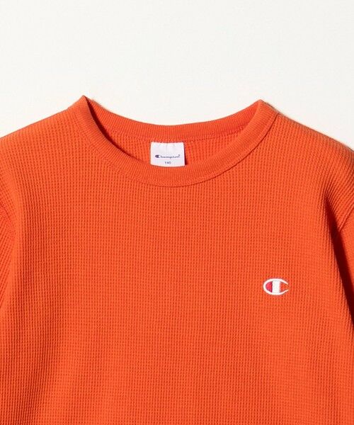 green label relaxing / グリーンレーベル リラクシング カットソー | ＜Champion＞ワッフル ロングスリーブTシャツ / キッズ  140cm-160cm | 詳細11