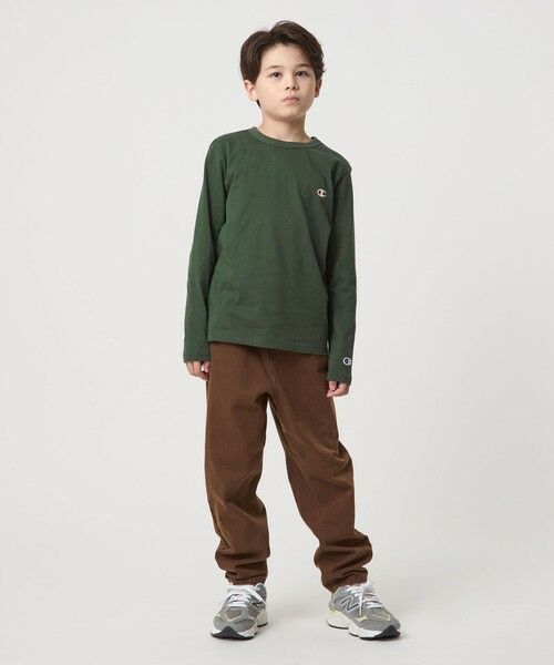 green label relaxing / グリーンレーベル リラクシング カットソー | ＜Champion＞ワンポイント ロングスリーブ / キッズ  140cm-160cm | 詳細6