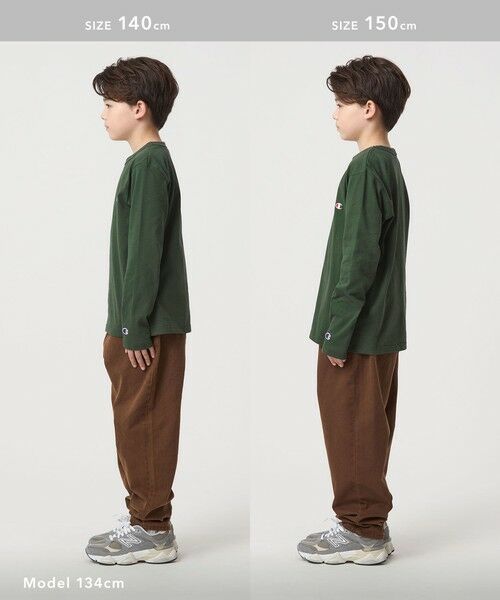 green label relaxing / グリーンレーベル リラクシング カットソー | ＜Champion＞ワンポイント ロングスリーブ / キッズ  140cm-160cm | 詳細8