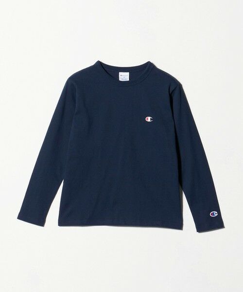 green label relaxing/グリーンレーベル リラクシング <Champion>ワンポイント ロングスリーブ / キッズ 140cm-160cm NAVY 160cm green label relaxing/グリーンレーベル リラクシング <Champion>ワンポイント ロングスリーブ / キッズ 140cm-160cm NAVY 160cm
