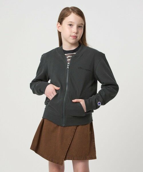 green label relaxing / グリーンレーベル リラクシング カーディガン・ボレロ | ＜Champion＞ジップ スウェット カーディガン / キッズ  140cm-160cm | 詳細1