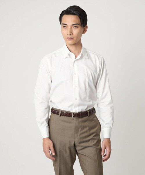 green label relaxing/グリーンレーベル リラクシング MADE BY HITOYOSHI タブカラー ドレスシャツ WHITE M-L(40cm) green label relaxing/グリーンレーベル リラクシング MADE BY HITOYOSHI タブカラー ドレスシャツ WHITE M-L(40cm)