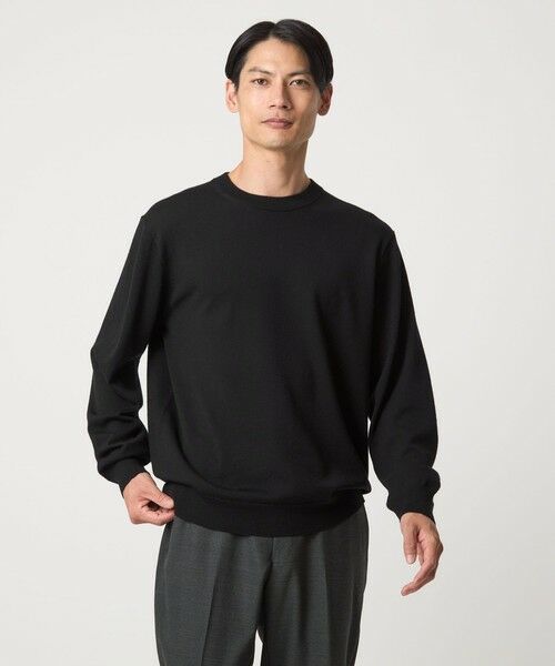 green label relaxing/グリーンレーベル リラクシング Super 120's ハイゲージ クルーネック ニット BLACK S green label relaxing/グリーンレーベル リラクシング Super 120's ハイゲージ クルーネック ニット BLACK S
