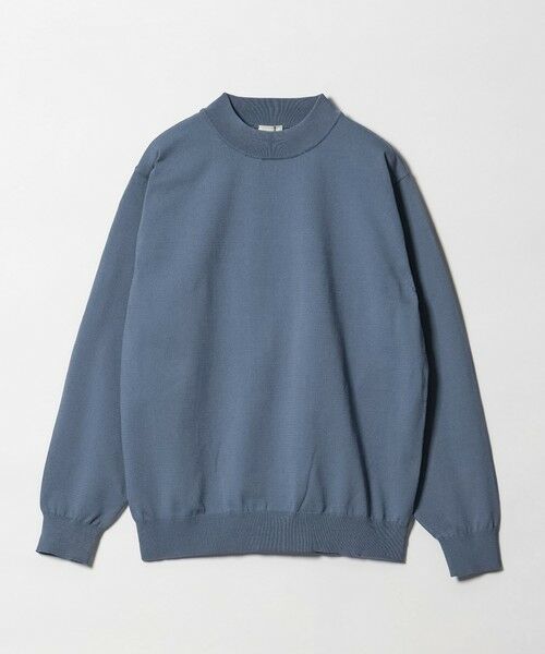 green label relaxing/グリーンレーベル リラクシング A+ ポリエステル モックネック ニット -ウォッシャブル- LT. BLUE L green label relaxing/グリーンレーベル リラクシング A+ ポリエステル モックネック ニット -ウォッシャブル- LT. BLUE L