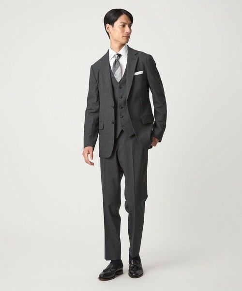 green label relaxing / グリーンレーベル リラクシング セットアップ | A+ TWPU バーズアイ スリム アジャスター スラックス -ウォッシャブル・ストレッチ- | 詳細1