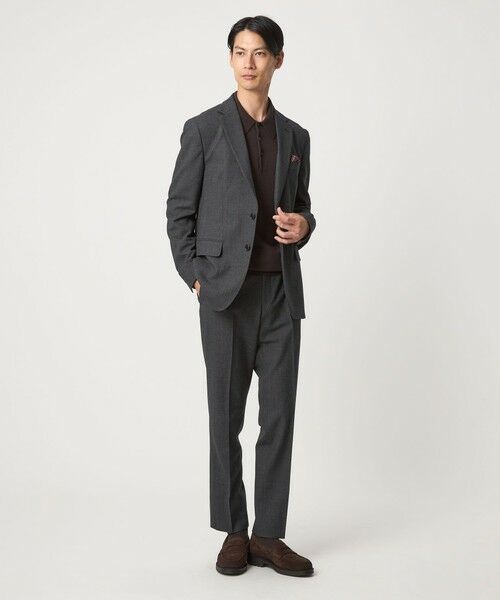 green label relaxing / グリーンレーベル リラクシング セットアップ | A+ TWPU バーズアイ スリム アジャスター スラックス -ウォッシャブル・ストレッチ- | 詳細2