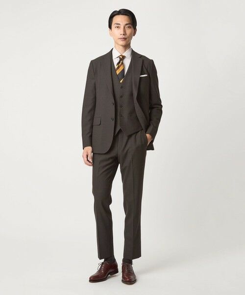 green label relaxing / グリーンレーベル リラクシング セットアップ | A+ TWPU バーズアイ スリム アジャスター スラックス -ウォッシャブル・ストレッチ- | 詳細9