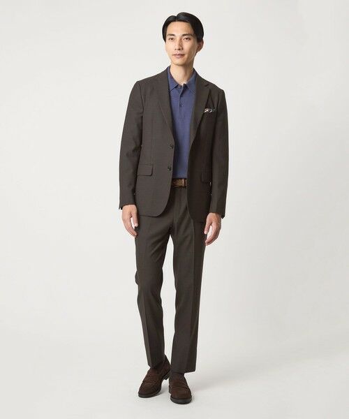 green label relaxing / グリーンレーベル リラクシング セットアップ | A+ TWPU バーズアイ スリム アジャスター スラックス -ウォッシャブル・ストレッチ- | 詳細10