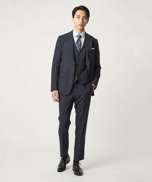 green label relaxing / グリーンレーベル リラクシング セットアップ | A+ TWPU バーズアイ スリム アジャスター スラックス -ウォッシャブル・ストレッチ- | 詳細12