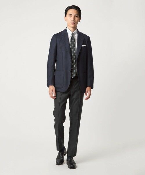 green label relaxing / グリーンレーベル リラクシング スラックス・ドレスパンツ | TW サキソニー アジャスター スリム スラックス -ウォッシャブル・ストレッチ- | 詳細10