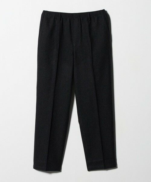 green label relaxing / グリーンレーベル リラクシング スラックス・ドレスパンツ | <Cellar Door>ウールポリエステル アルフレッド ベルトループ イージーパンツ(DK.GRAY)