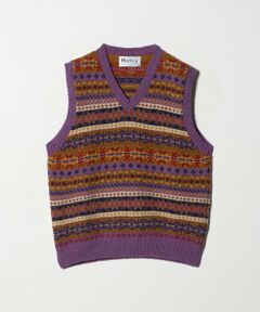 green label relaxing / グリーンレーベル リラクシング ニット・セーター | ＜HARLEY OF SCOTLAND＞フェアアイル ニットベスト