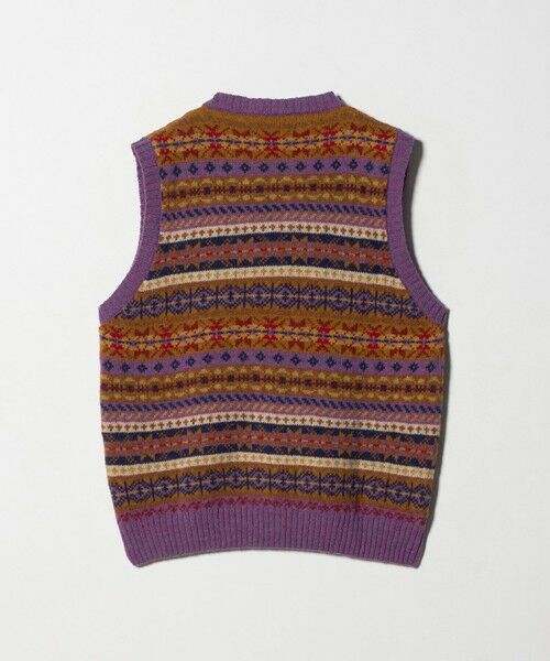 green label relaxing / グリーンレーベル リラクシング ニット・セーター | ＜HARLEY OF SCOTLAND＞フェアアイル ニットベスト | 詳細4