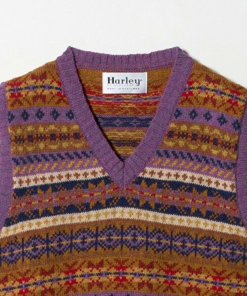 green label relaxing / グリーンレーベル リラクシング ニット・セーター | ＜HARLEY OF SCOTLAND＞フェアアイル ニットベスト | 詳細5