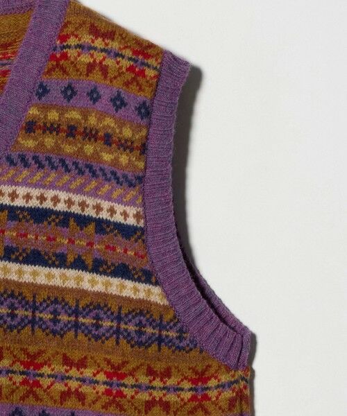 green label relaxing / グリーンレーベル リラクシング ニット・セーター | ＜HARLEY OF SCOTLAND＞フェアアイル ニットベスト | 詳細6