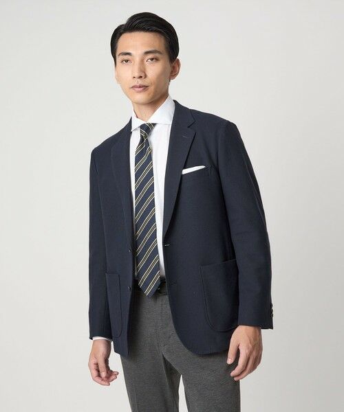 green label relaxing / グリーンレーベル リラクシング テーラードジャケット | ECOPET(R) ハニカムジャージ 2B ジャケット -ウォッシャブル- | 詳細6