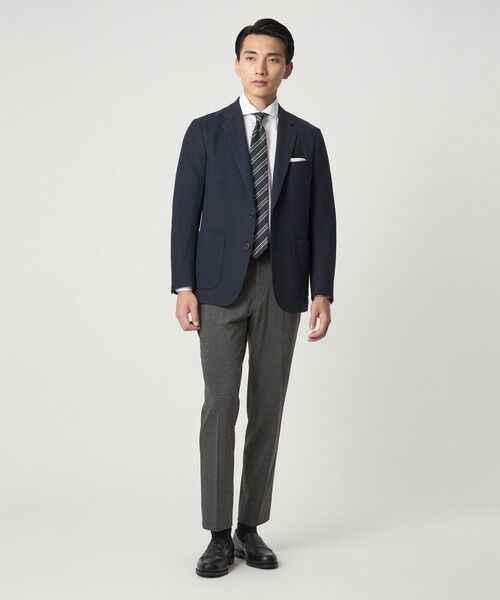 green label relaxing / グリーンレーベル リラクシング テーラードジャケット | ECOPET(R) ハニカムジャージ 2B ジャケット -ウォッシャブル- | 詳細7