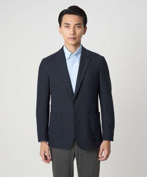 green label relaxing / グリーンレーベル リラクシング テーラードジャケット | ECOPET(R) ハニカムジャージ 2B ジャケット -ウォッシャブル- | 詳細8