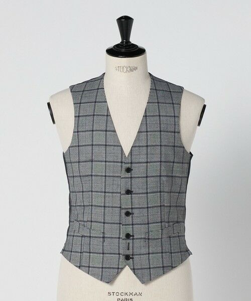 green label relaxing/グリーンレーベル リラクシング TW 柄 5B オッドベスト NAVY L green label relaxing/グリーンレーベル リラクシング TW 柄 5B オッドベスト NAVY L