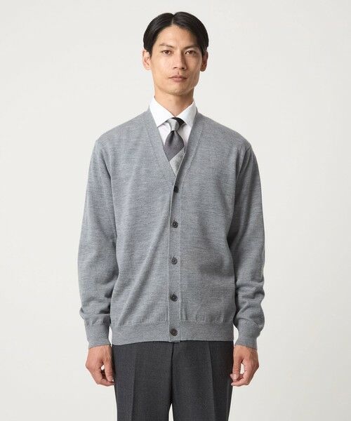 green label relaxing / グリーンレーベル リラクシング カーディガン・ボレロ | Super 120's ハイゲージ ニット カーディガン | 詳細4