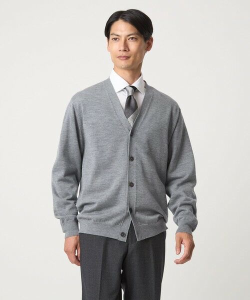 green label relaxing/グリーンレーベル リラクシング Super 120's ハイゲージ ニット カーディガン MD. GRAY XL green label relaxing/グリーンレーベル リラクシング Super 120's ハイゲージ ニット カーディガン MD. GRAY XL
