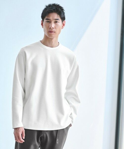 green label relaxing/グリーンレーベル リラクシング ダブルフェイス クルーネック カットソー WHITE S green label relaxing/グリーンレーベル リラクシング ダブルフェイス クルーネック カットソー WHITE S