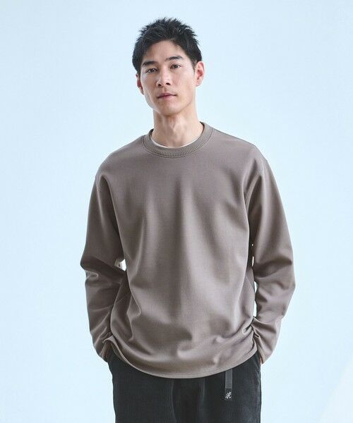 green label relaxing/グリーンレーベル リラクシング ダブルフェイス クルーネック カットソー MOCA L green label relaxing/グリーンレーベル リラクシング ダブルフェイス クルーネック カットソー MOCA L