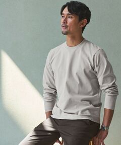 green label relaxing / グリーンレーベル リラクシング Tシャツ | 【WEB限定】JUST fit クリーン カノコ ジャケイン 長袖 Tシャツ -抗菌-