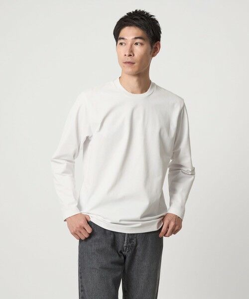 green label relaxing / グリーンレーベル リラクシング Tシャツ | 【WEB限定】JUST fit クリーン カノコ ジャケイン 長袖 Tシャツ -抗菌- | 詳細4