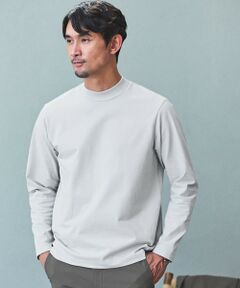 green label relaxing / グリーンレーベル リラクシング カットソー | 【WEB限定】JUST fit クリーン カノコ モックネック 長袖 Tシャツ -抗菌-