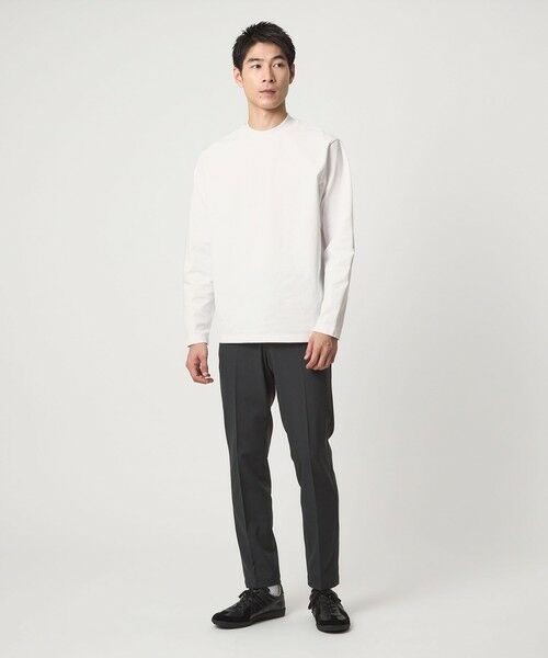 green label relaxing / グリーンレーベル リラクシング カットソー | 【WEB限定】JUST fit クリーン カノコ モックネック 長袖 Tシャツ -抗菌- | 詳細1