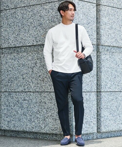 green label relaxing / グリーンレーベル リラクシング カットソー | 【WEB限定】JUST fit クリーン カノコ モックネック 長袖 Tシャツ -抗菌- | 詳細1