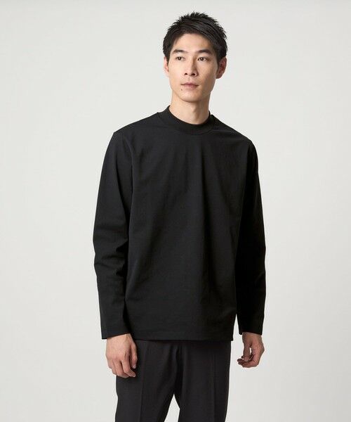 green label relaxing / グリーンレーベル リラクシング カットソー | 【WEB限定】JUST fit クリーン カノコ モックネック 長袖 Tシャツ -抗菌- | 詳細10
