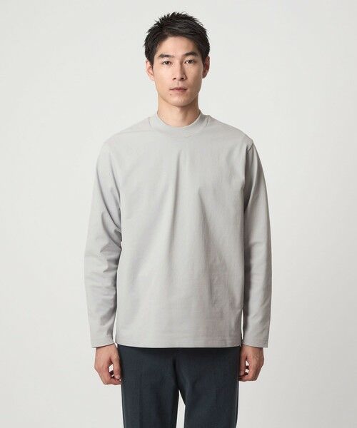 green label relaxing / グリーンレーベル リラクシング カットソー | 【WEB限定】JUST fit クリーン カノコ モックネック 長袖 Tシャツ -抗菌- | 詳細18