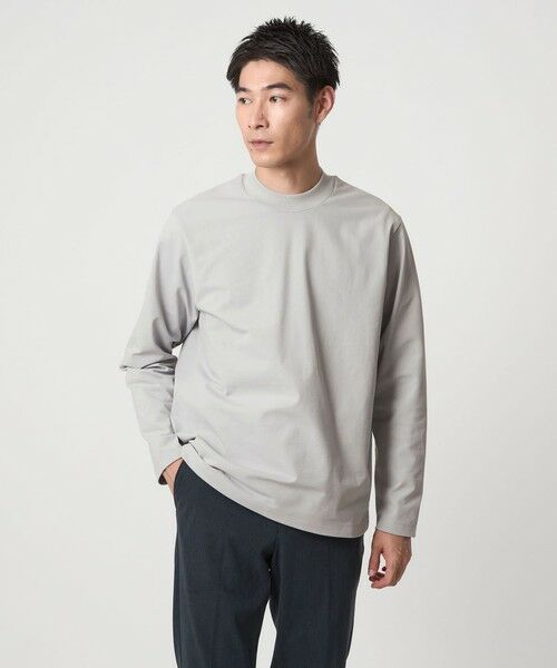 green label relaxing / グリーンレーベル リラクシング カットソー | 【WEB限定】JUST fit クリーン カノコ モックネック 長袖 Tシャツ -抗菌- | 詳細20