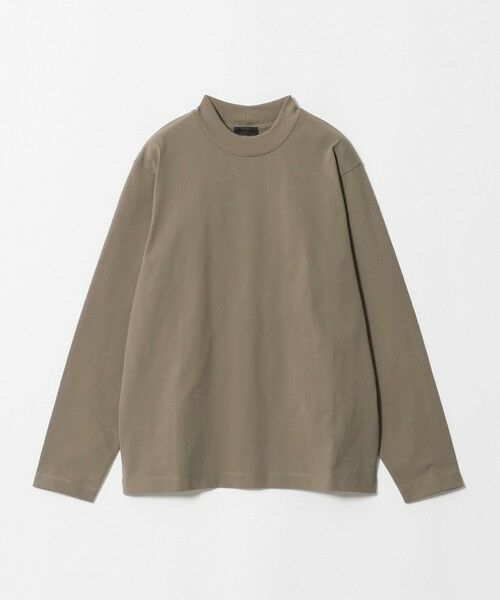 green label relaxing / グリーンレーベル リラクシング カットソー | 【WEB限定】JUST fit クリーン カノコ モックネック 長袖 Tシャツ -抗菌-（MOCA）