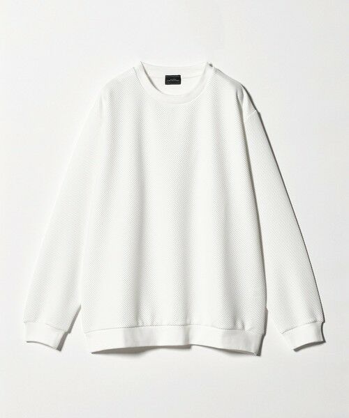 green label relaxing / グリーンレーベル リラクシング カットソー | ツイル パフ クルーネック カットソー(WHITE)
