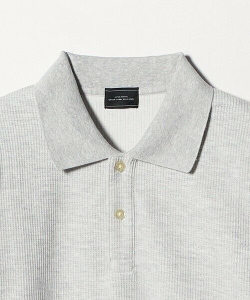 green label relaxing / グリーンレーベル リラクシング ポロシャツ | ワッフル 長袖 ポロシャツ カットソー | 詳細4