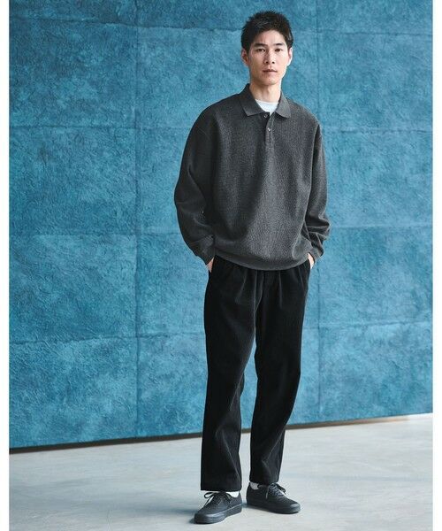 green label relaxing / グリーンレーベル リラクシング ポロシャツ | ワッフル 長袖 ポロシャツ カットソー | 詳細6