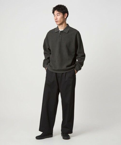 green label relaxing / グリーンレーベル リラクシング ポロシャツ | ワッフル 長袖 ポロシャツ カットソー | 詳細8