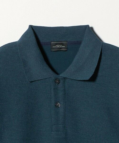 green label relaxing / グリーンレーベル リラクシング ポロシャツ | ワッフル 長袖 ポロシャツ カットソー | 詳細19