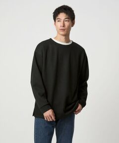 green label relaxing / グリーンレーベル リラクシング カットソー | ハーフゲージ ダブルフェイス ノーカラー カットソー