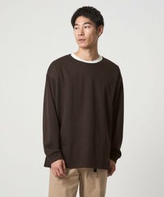 green label relaxing / グリーンレーベル リラクシング カットソー | ハーフゲージ ダブルフェイス ノーカラー カットソー