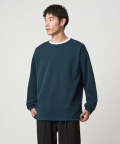 green label relaxing / グリーンレーベル リラクシング カットソー | ハーフゲージ ダブルフェイス ノーカラー カットソー